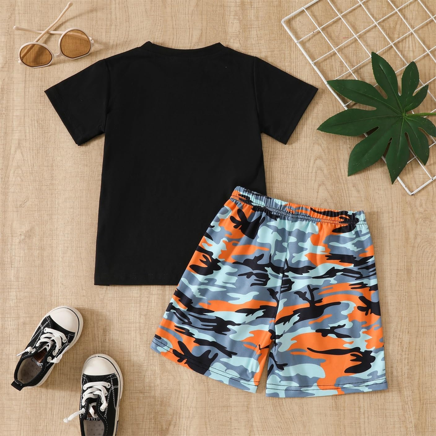 WMHNEI Coconut Tree Print Summer Set for Boys