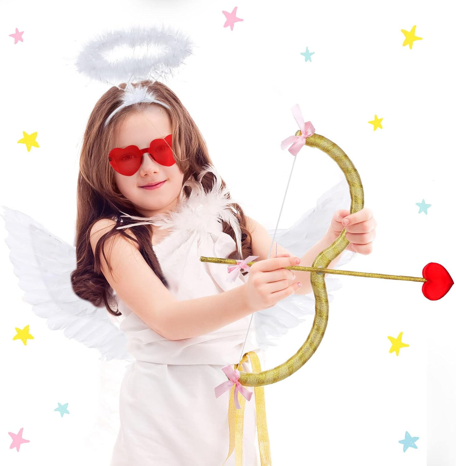 Coume Angel Cupid Costume Set for Kids 4-12 1