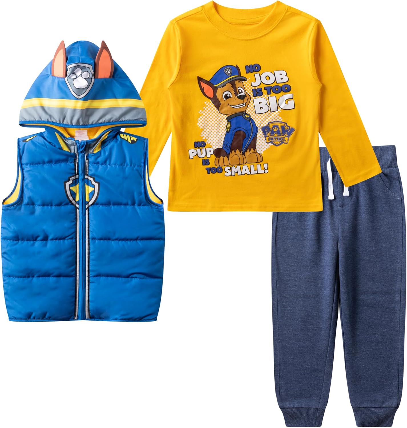 Max Paw Patrol Set for Toddler Boys Chase Pants Vest Tank Set