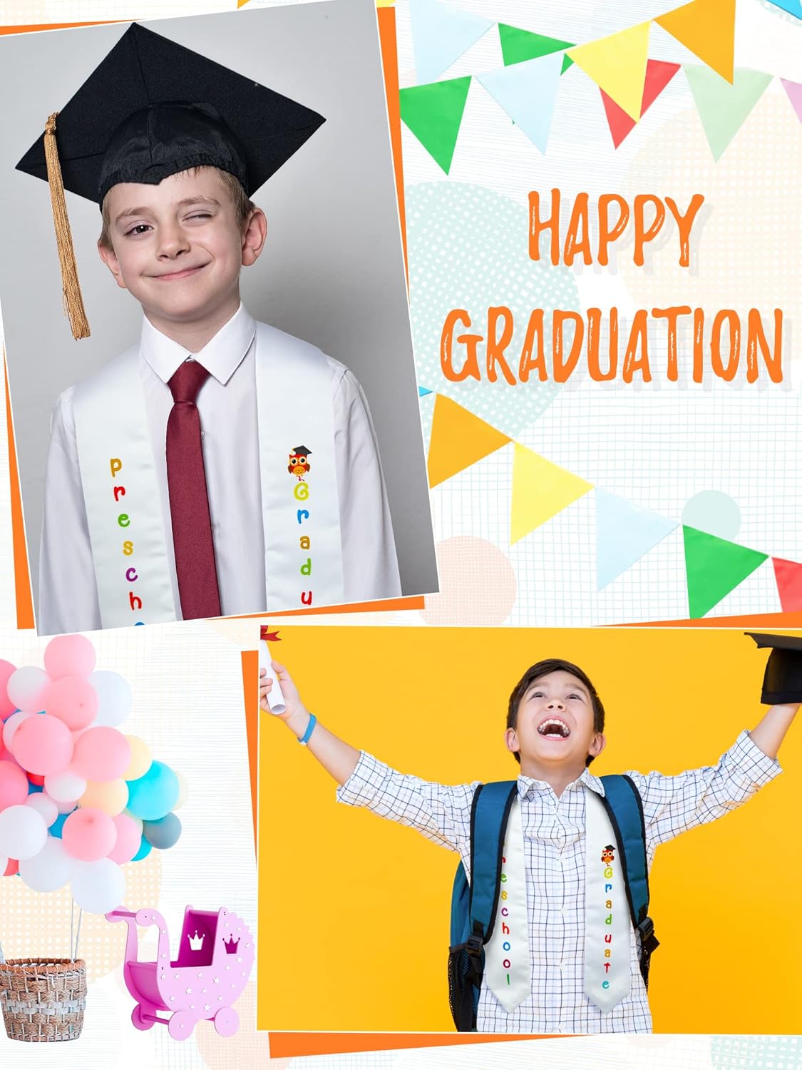 Geyoga Kids Preschool Graduation Sash