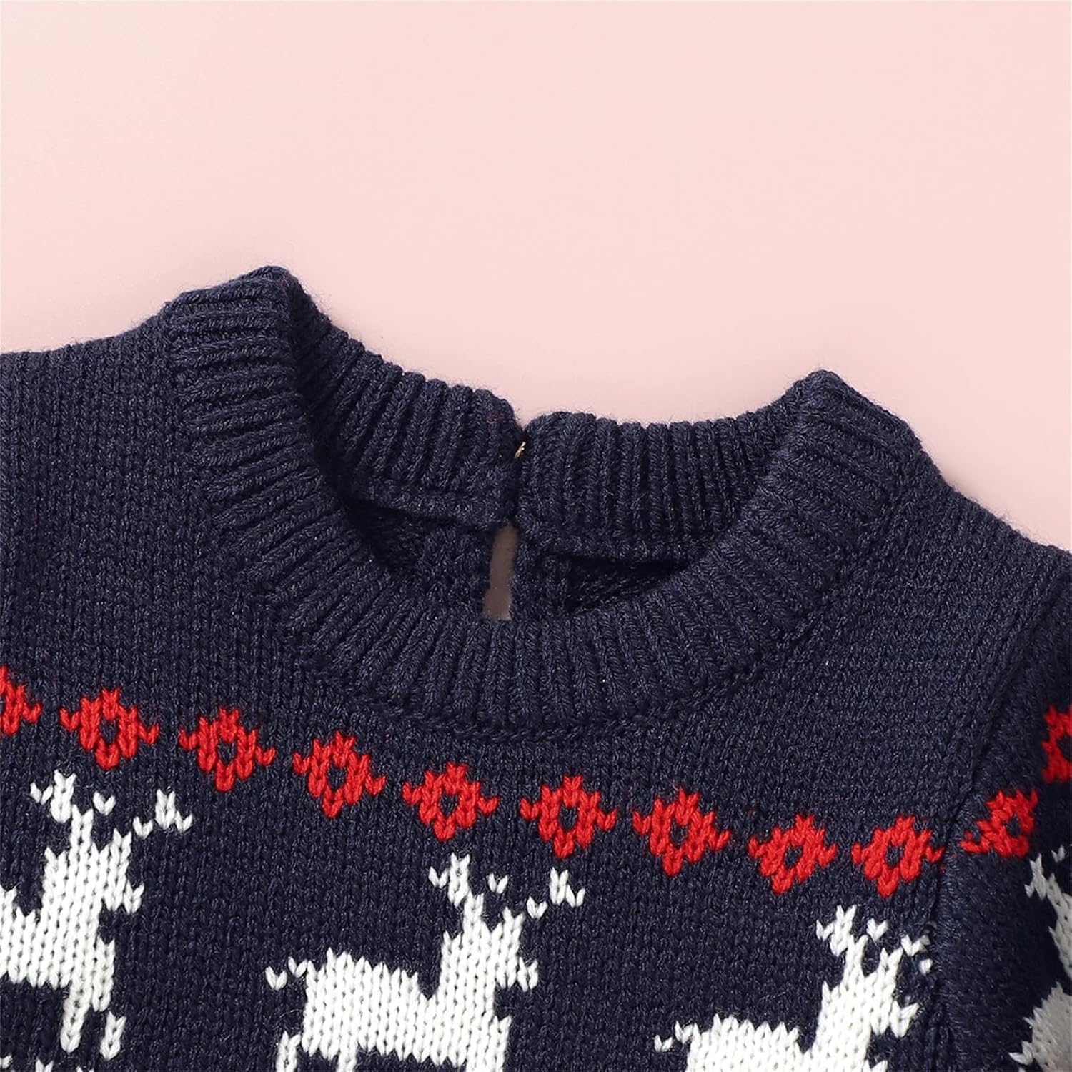 Christmas Joy Knitted Romper for Babies