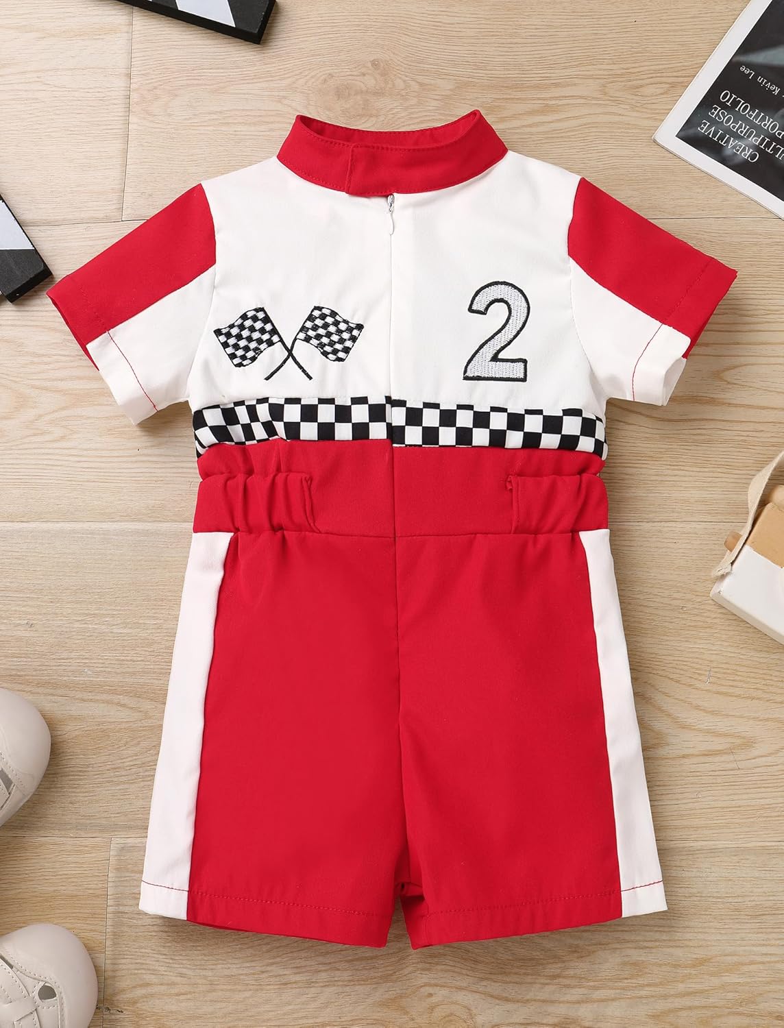 IMEKIS Race Car 1st 2nd Birthday Jumpsuit Baby Boy Girl