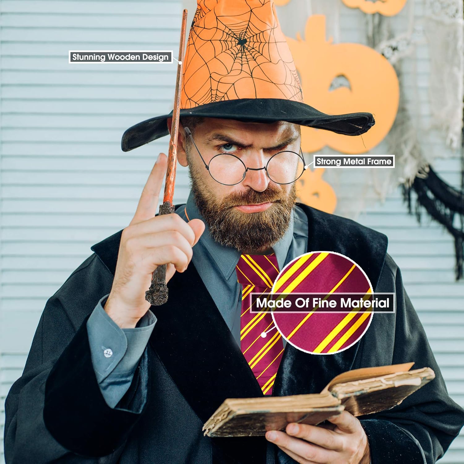 SkeleteenWizard Costume Accessories Set - Nerd