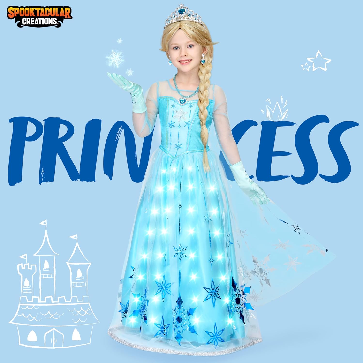 Mirage Ice Princess LED Halloween Costume