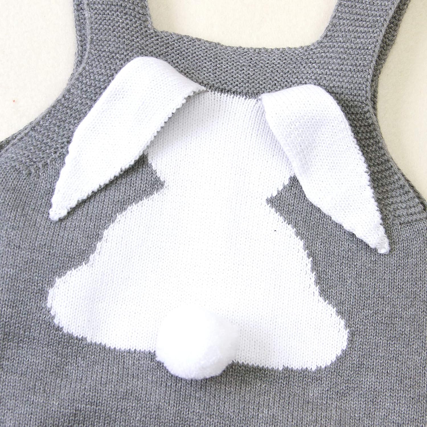 Easter Rabbit Knitted Jumpsuit Toddler Girls Soft Unisex