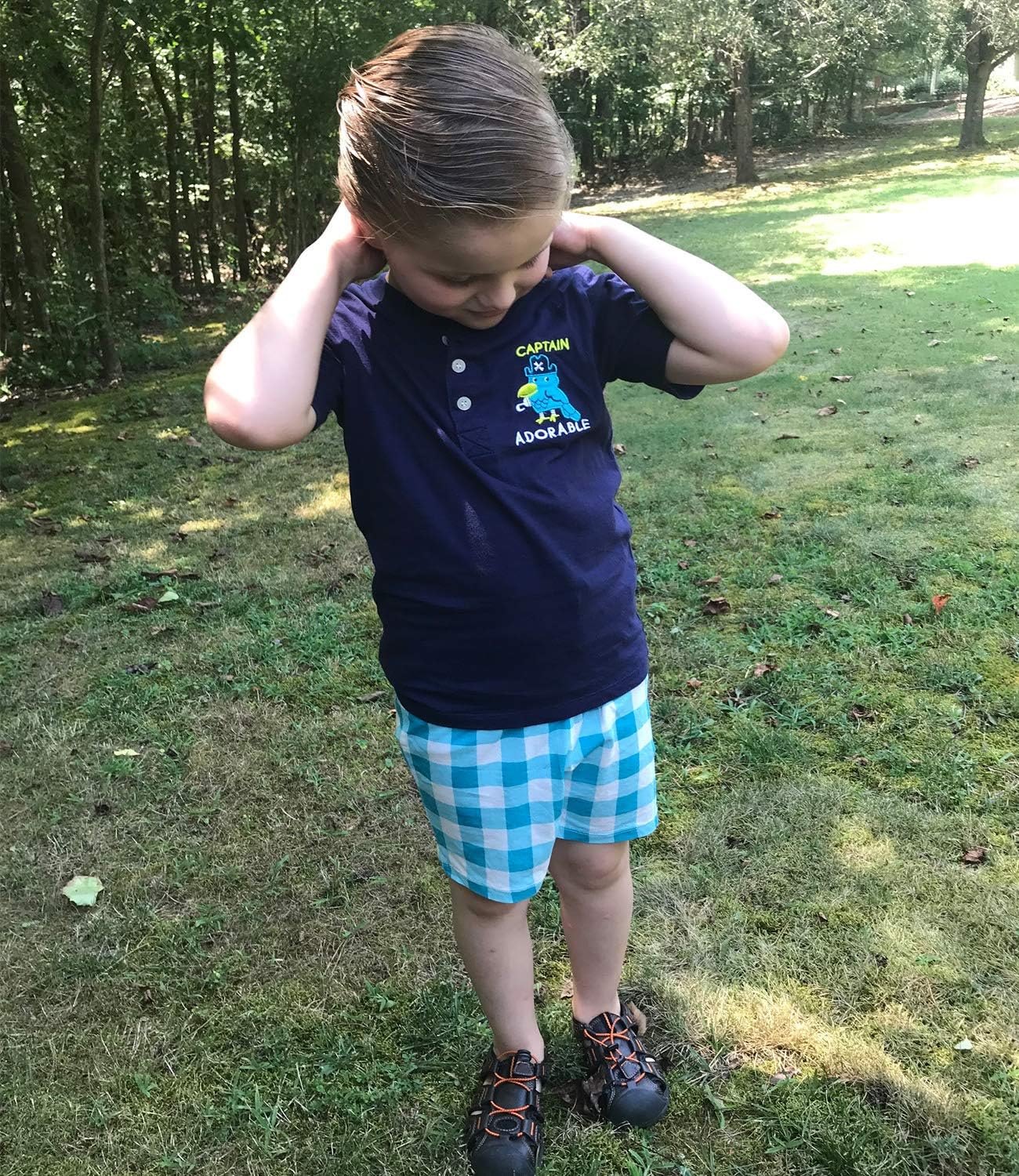 Bumeex Toddler Boys Cotton Short Sleeve Tee and Shorts Set