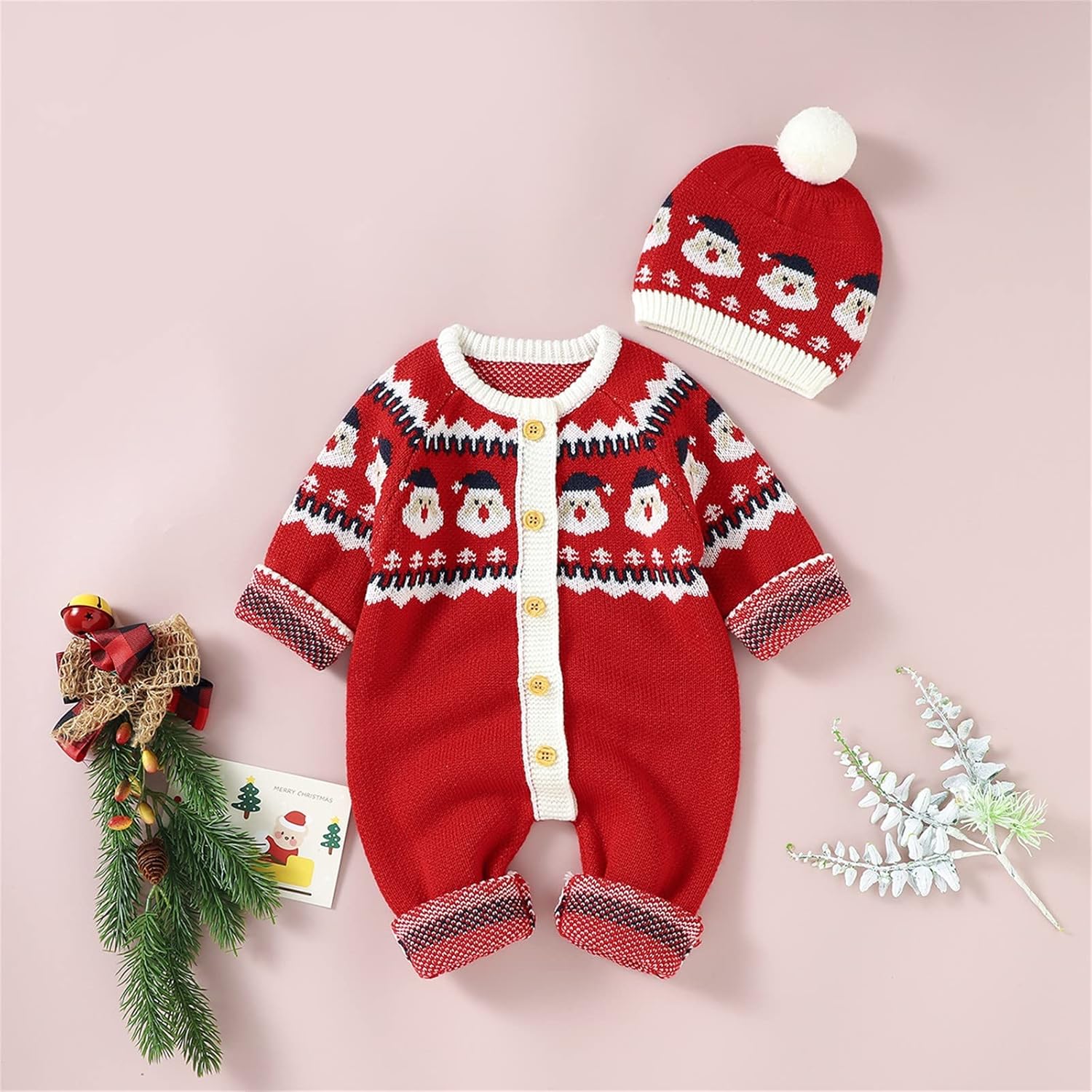 Christmas Romper Set Cute Fixes for Santa Claus Newborn to Toddler