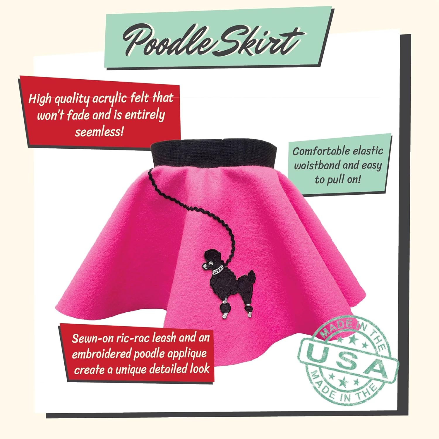 FANTASY FIFTIES Poodle Skirt for Kids