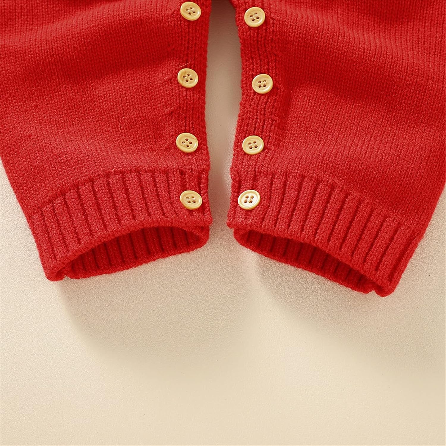 Thick Knitted Christmas Romper for Boys Deer Design 6-9 Months
