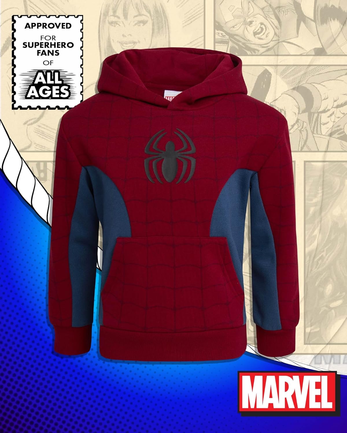 Marvel Boys 2-Piece Fleece Sweatsuit Set - Captain America Spider-Man Graphic