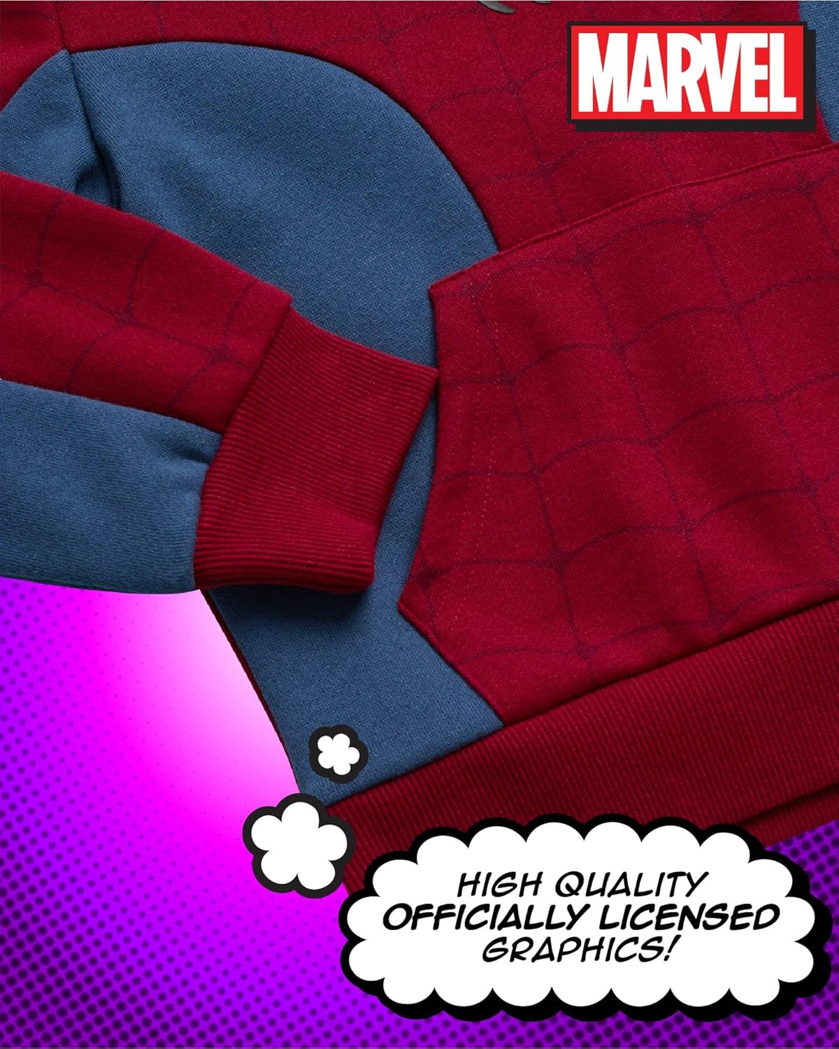 Marvel Boys 2-Piece Fleece Sweatsuit Set - Captain America Spider-Man Graphic
