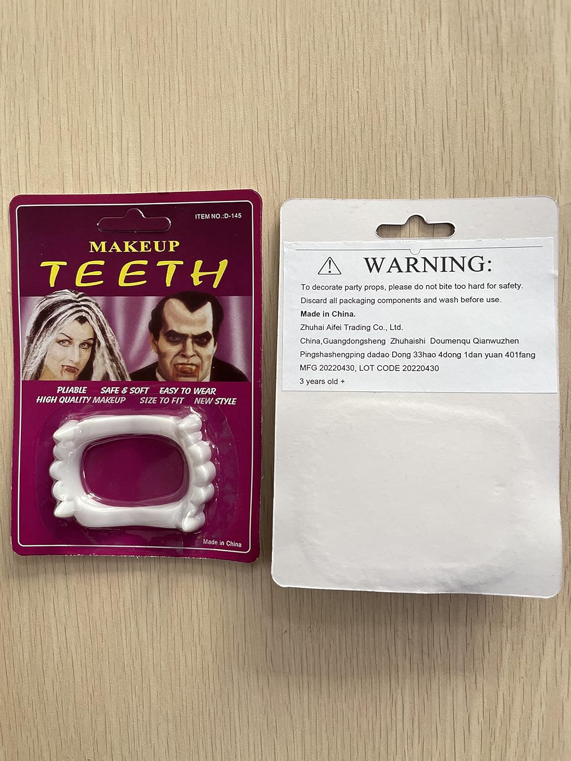 Exclusive Vampire Fangs Halloween Costume