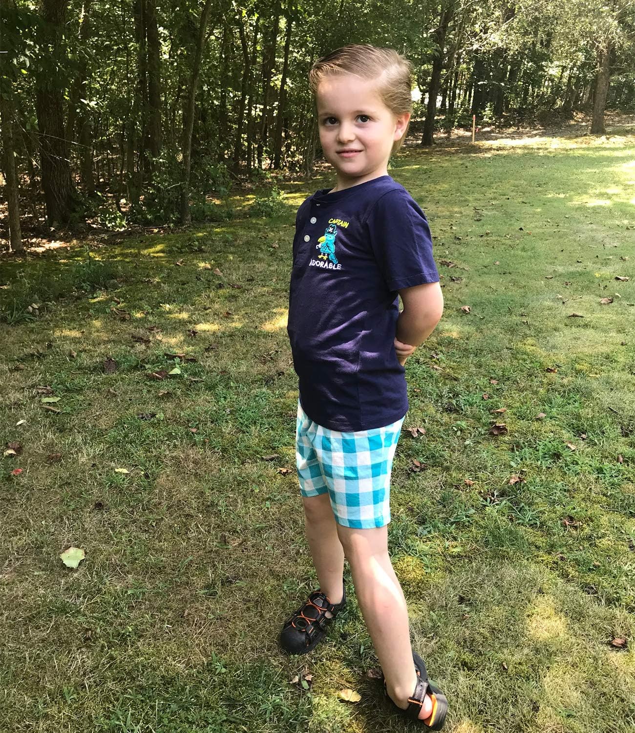 Bumeex Toddler Boys Cotton Short Sleeve Tee and Shorts Set