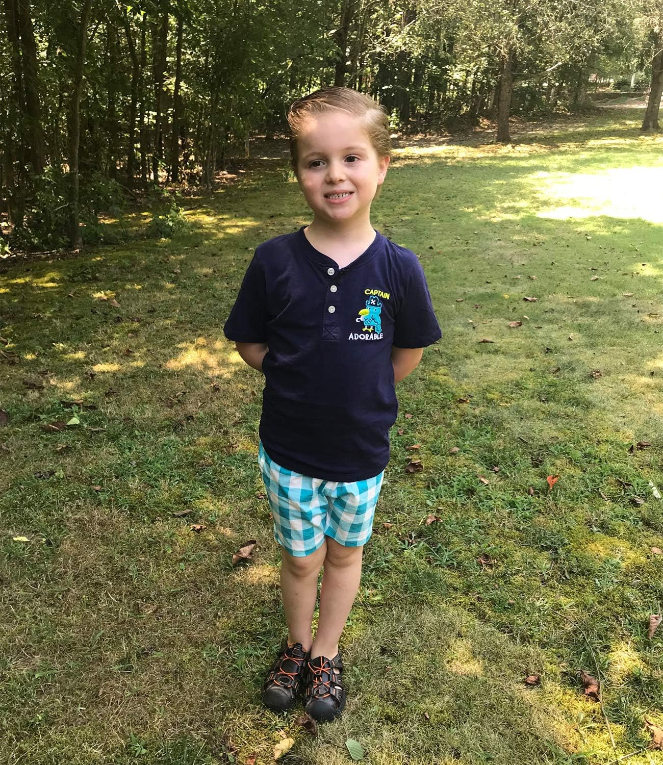 Bumeex Toddler Boys Cotton Short Sleeve Tee and Shorts Set